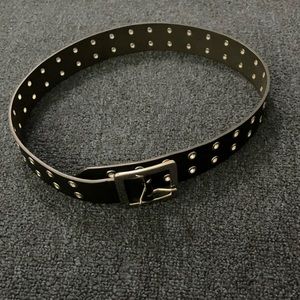 Black and silver belt